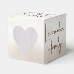 "Love Makes a Family" Boho Adoption Shower Favor Box