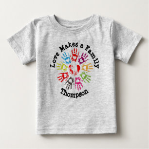 Love Makes a Family - Parenting Adoption Foster Baby T-Shirt