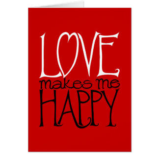 Love makes me Happy Red Card