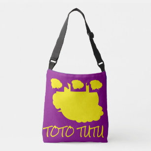 Love makes Poets big yellow splash purple design Crossbody Bag