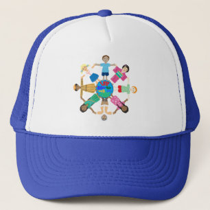 Love makes this world one family trucker hat