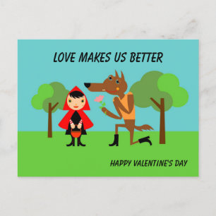 Love makes us better Valentine's Holiday Postcard