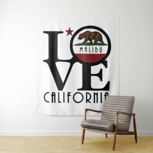 LOVE Malibu California Tapestry