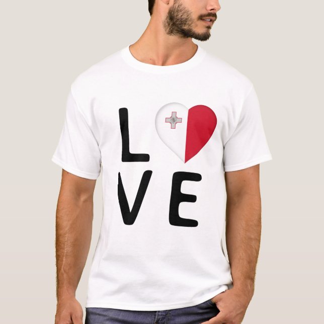Love - Malta Flag T-Shirt (Front)