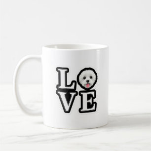 Love Maltese White Fluffy Dog Puppy Coffee Mug