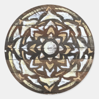 Love Mandala Sticker, White Classic Round Sticker