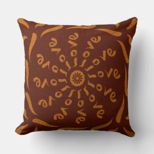 Love Mandala Throw Pillow