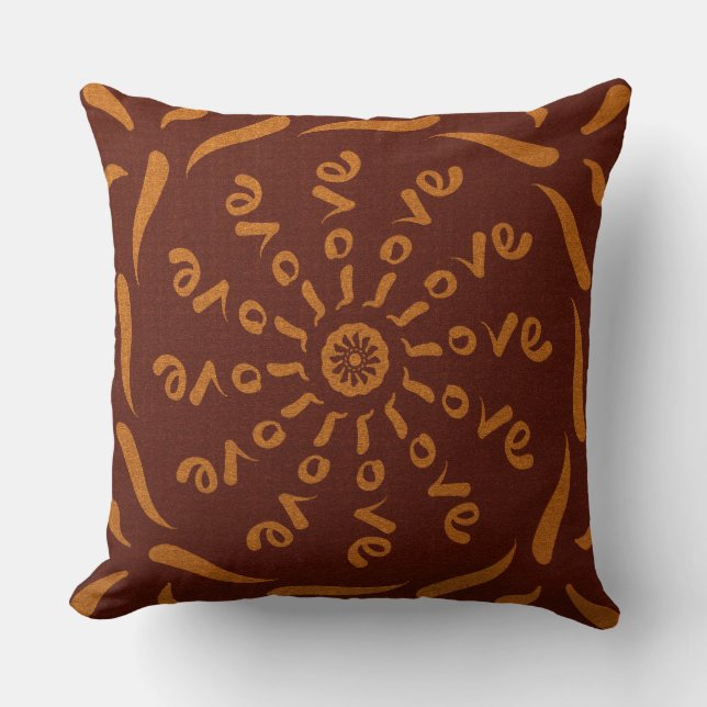 Love Mandala Throw Pillow (Front)