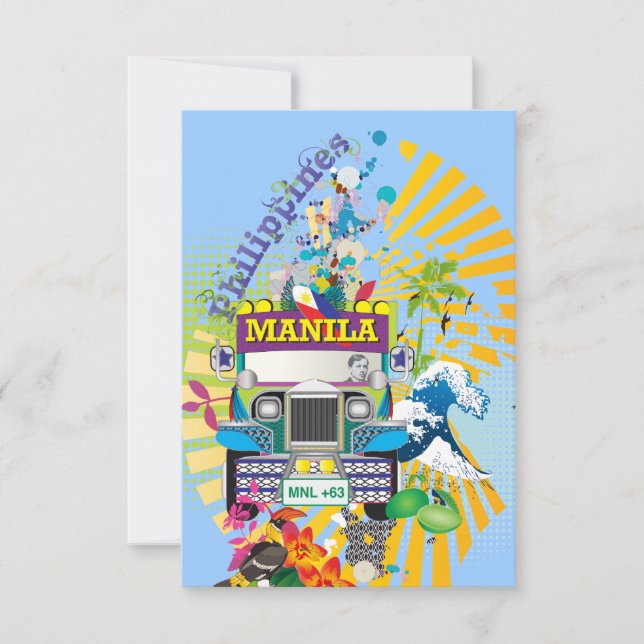Love Manila, Philippines Invitations (Devant)
