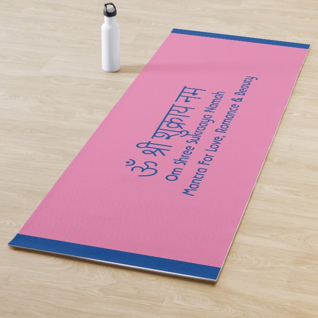 Love Mantra Sanskrit Pink Yoga Matt Yoga Mat (In Situ)