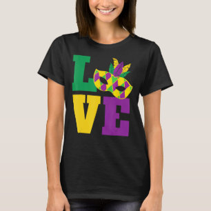 Love Mardi Gras Masquerade Mask T-Shirt