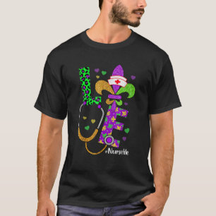 Love Mardi Gras Nurse Gnome Funny Mardi Gras Carni T-Shirt