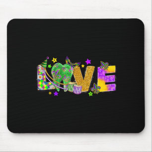 Love Mardi Gras Tooth Jester Teeth Dentist Dental Mouse Pad