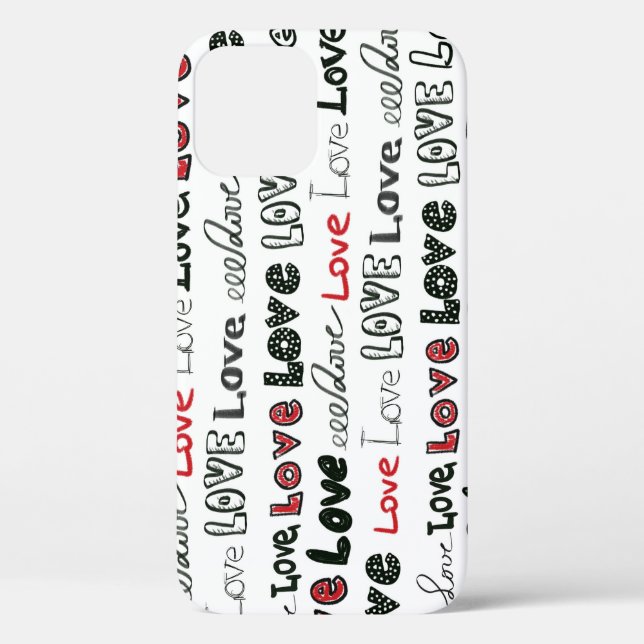 Love Marker Texture Seamless Background Case-Mate iPhone Case (Back)