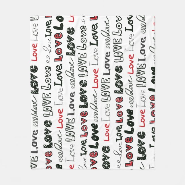 Love Marker Texture Seamless Background Fleece Blanket (Front)