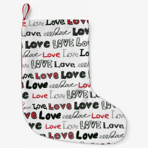 Love Marker Texture Seamless Background Small Christmas Stocking