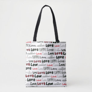 Love Marker Texture Seamless Background Tote Bag