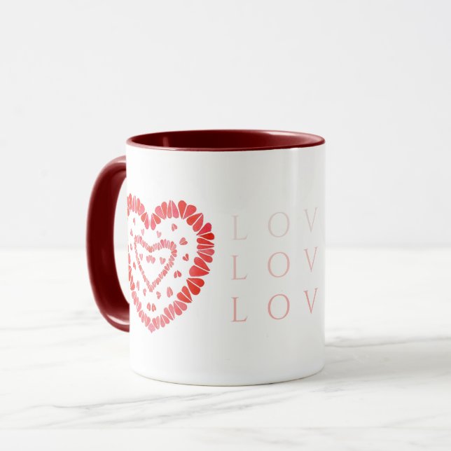LOVE Maroon Combo Mug (Front Left)