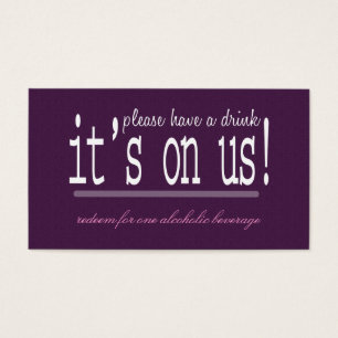 Love & Marriage Modern Wedding Drink Ticket