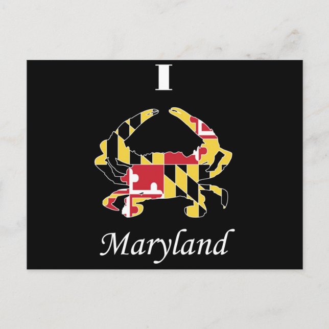 Love Maryland Crab Postcard (Front)