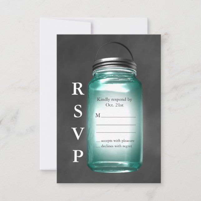 Love Mason Jars RSVP Card (Front)