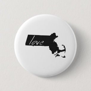 Love Massachusetts 2 Inch Round Button