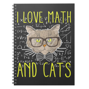Love Math and Cats Mathematician Nerd Notebook