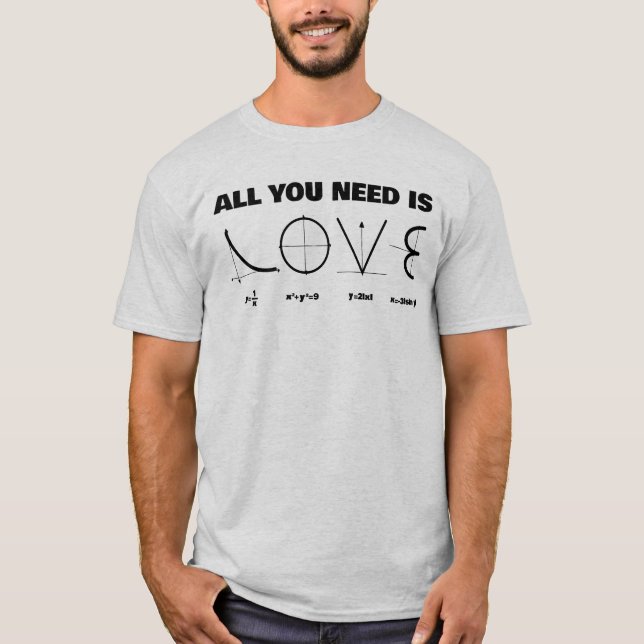 Love Math Physics Nerd Equation Funny Gift T-Shirt (Front)