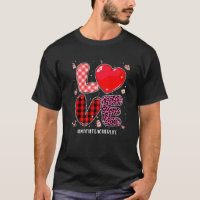 Love Math Teacher Leopard Buffalo Plaid Valentine