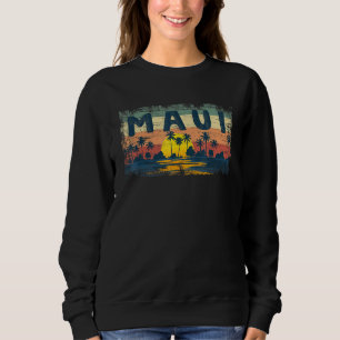 Love Maui Sunset Vintage Palm Tree 70s Retro Hawai Sweatshirt