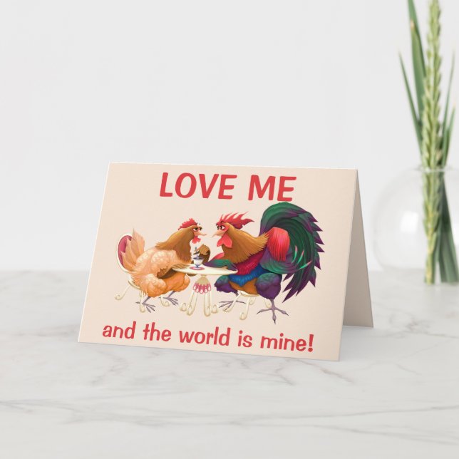 Love Me and the World is Mine T-Shirt Holiday Card (Front)