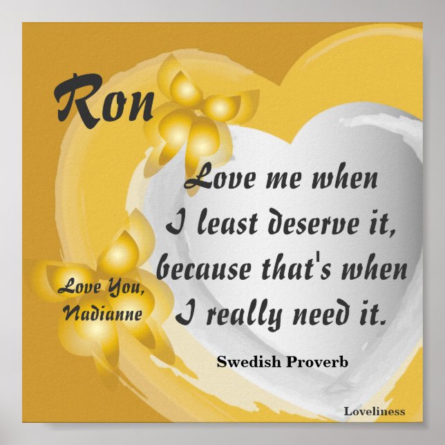 Love Me As Iam,  Poster _ Customize (Front)