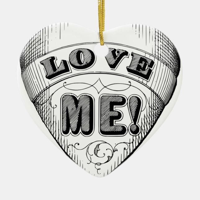 Love me ceramic ornament (Front)