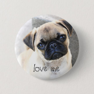 love me - cute mops 2 inch round button