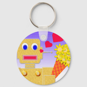 Love Me, I'm a Bot Keychain