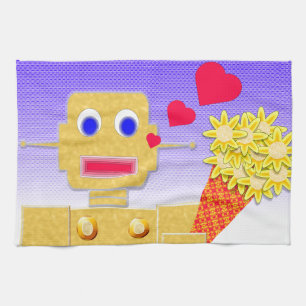 Love Me, I'm a Bot Kitchen Towel