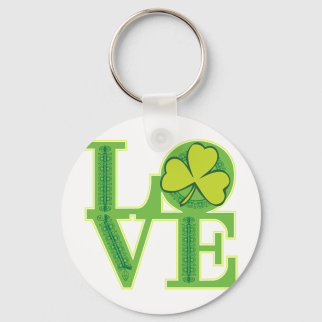 Love Me, I'm Irish Keychain (Front)
