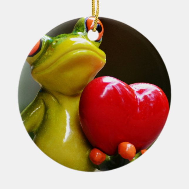 Love Me....I'm Lonley Ceramic Ornament (Front)