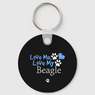Love Me, Love My Beagle Keychain