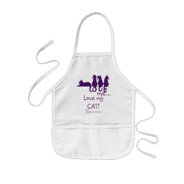 Love me..., Love my CAT! Short Apron (Front)