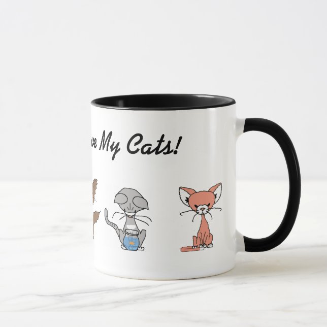 Love Me, Love My Cats Coffee Mug (Right)