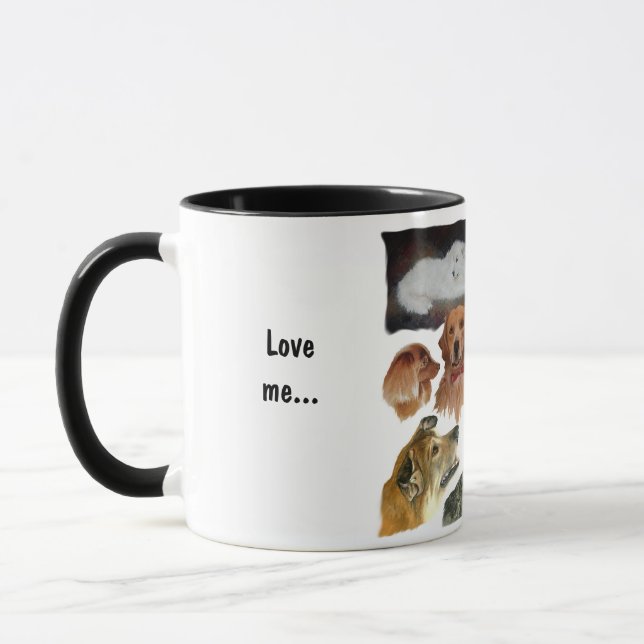 Love me, love my dog humourous mug (Left)