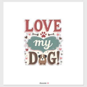 Love Me Love My Dog Vintage Cute Paw Print Dog Lov