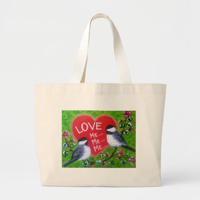 "Love ME...ME...Me" Large Tote Bag (Front)