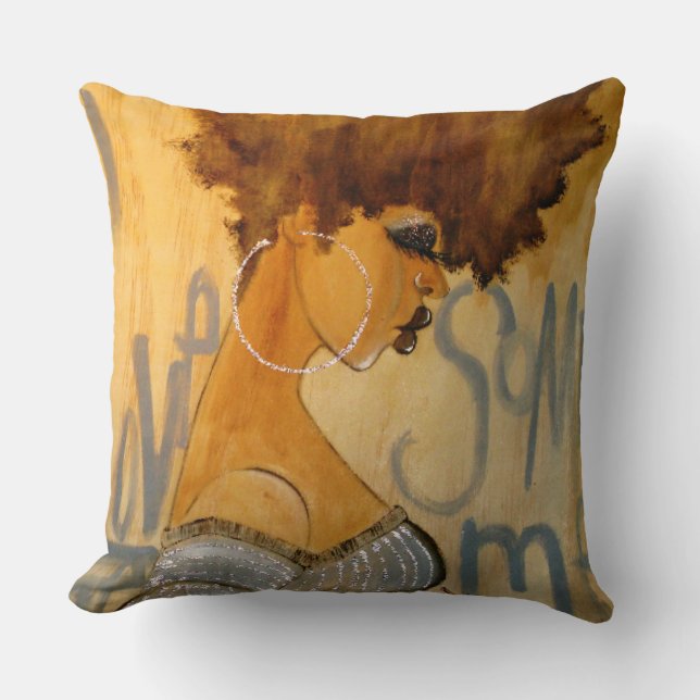 Love Me Some ME Throw Pillow (Front)