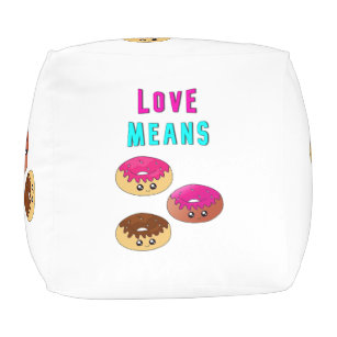 Love Means Doughnuts 2 June Valentines Doughnut Da Pouf