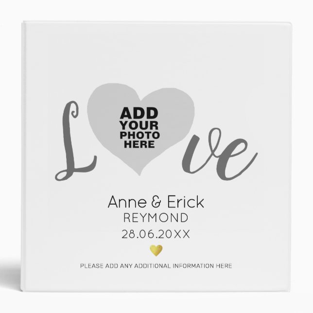 Love memories keepsake photography binder (Front)
