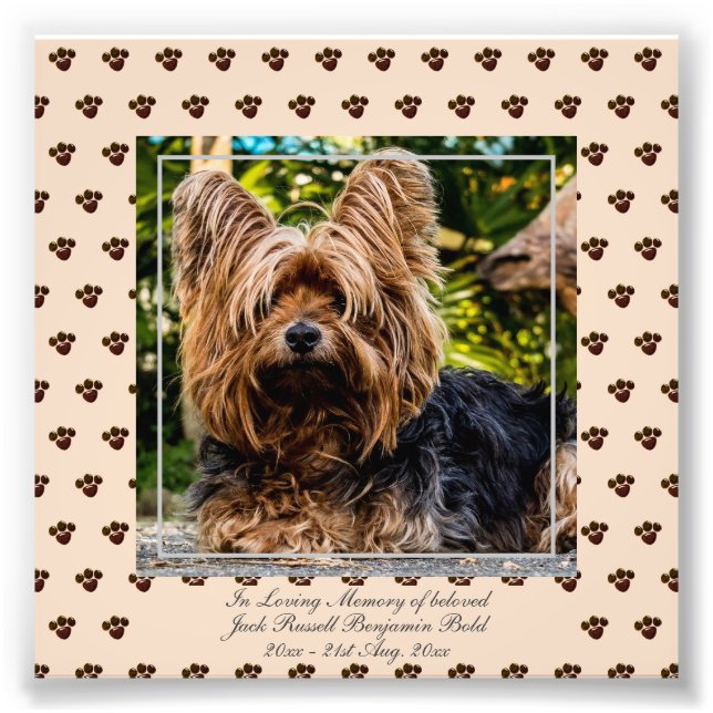 Love Memory Jack Russell PHOTO Nommée Keepsar (Devant)