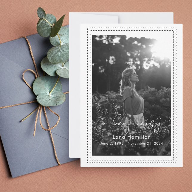 Love Memory Script encadré Photo Funeral Programme (Créateur téléchargé)