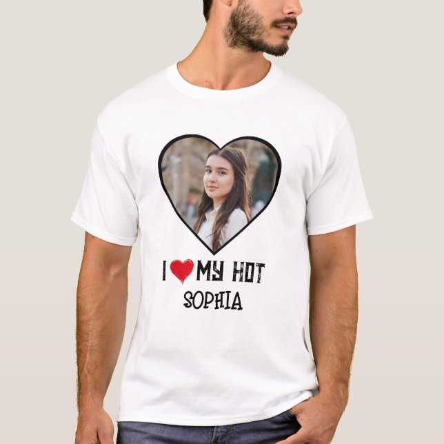Love Men T-Shirt I Love My Girlfriend T-Shirt (Front)